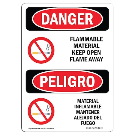 OSHA Danger, 5 Height, 7 Width, Decal